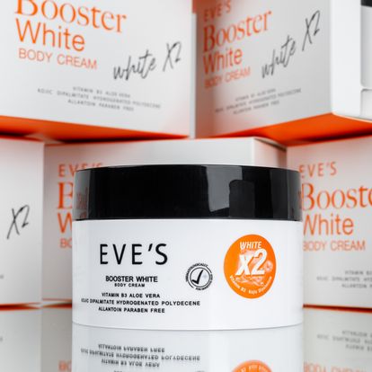 ***2025 ผลิตใหม่ -BOOSTER WHITE BODY CREAM (WHITE X2) บูสเตอร์ ไวท์ บอดี้ ครีม (ขาว X2) ปรับผิวขาวกระจ่างใส เพิ่มความชุมชื้น มากกว่าเดิม 2 เท่า