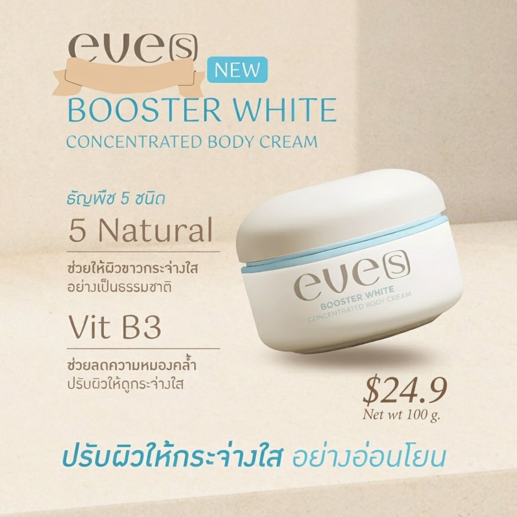 ชุดบำรุงผิวคุณแม่ 1 - 1 อีฟส์ออย / 2 บูสเตอร์ฟ้า