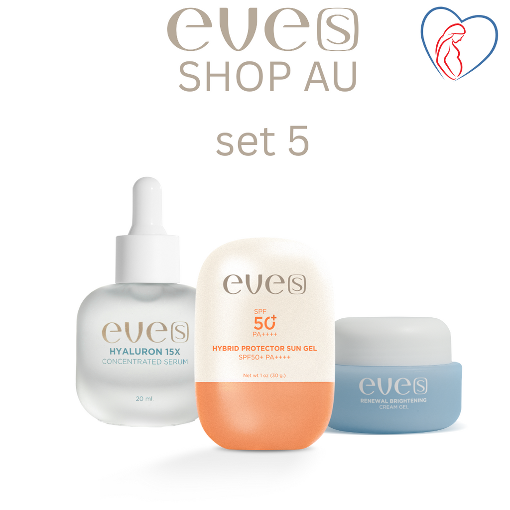 ชุดบำรุงผิวคุณแม่ 5 - 1 ไฮยา / 1  ซันเจลกันแดด/1 ครีมเจลฟ้า