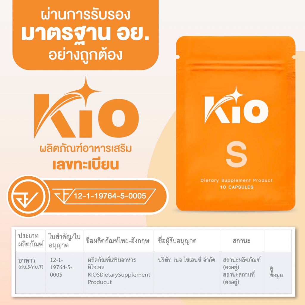 **KIO เม็ดหยุดแบบใหม่ล่าสุด** พร้อมส่งค่ะ ***