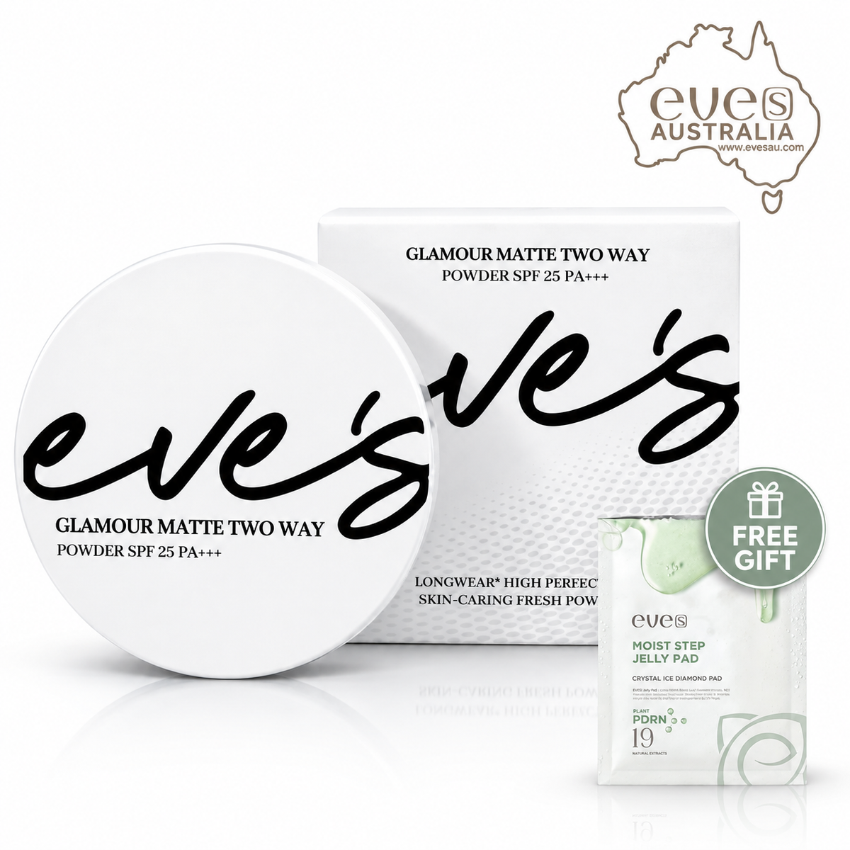 EVE'S Glamour Matte Powder SPF25 PA+++ เบอร์ 3 | แป้งผสมรองพื้น