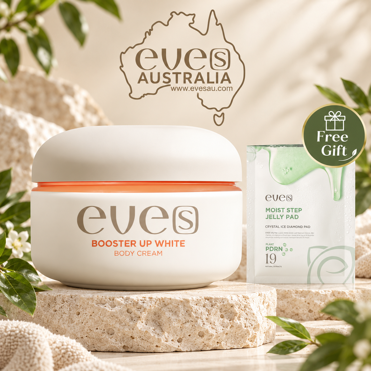 EVE'S Booster White Body Cream – บอดี้ครีมบำรุงผิวกระจ่างใส ชุ่มชื้น