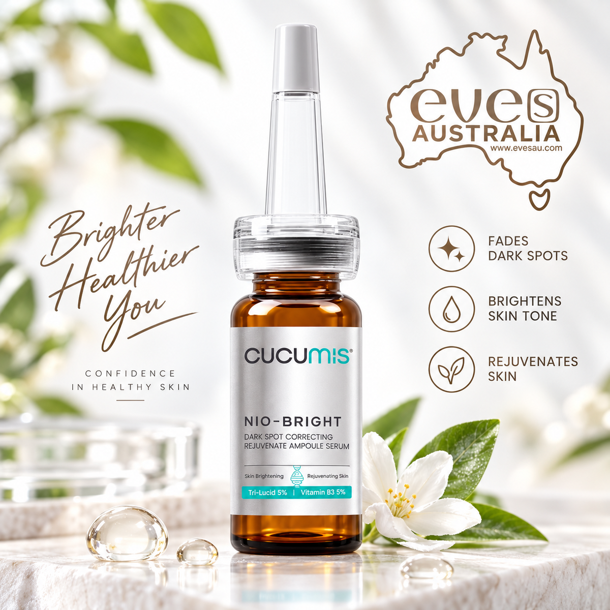 CUCUMIS Nio-Bright Ampoule Serum | แอมพูลเซรั่มลดเลือนจุดด่างดำ