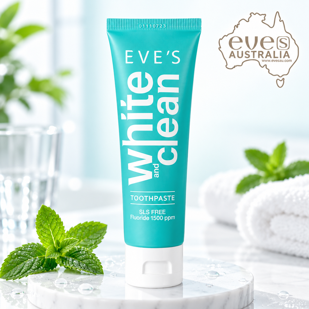 Eve's White&Clean Toothpaste ยาสีฟันสูตรธรรมชาติ ฟันขาว ปากสะอาด สดชื่น ลดกลิ่นปาก