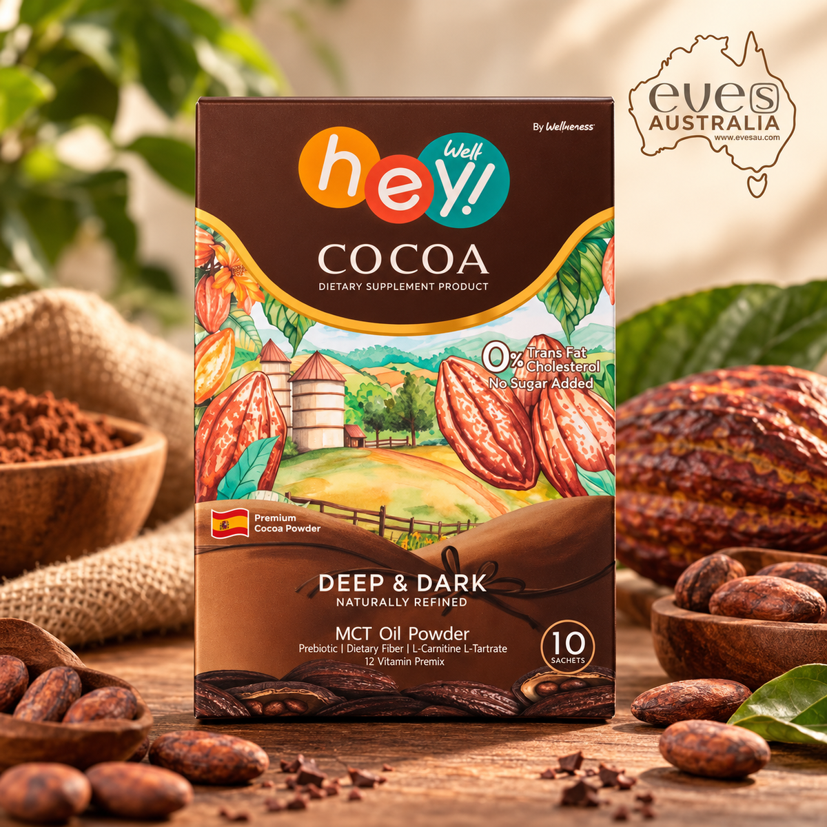Hey! Well Cocoa by Wellveness | เวลโกโก้ 10 ซอง