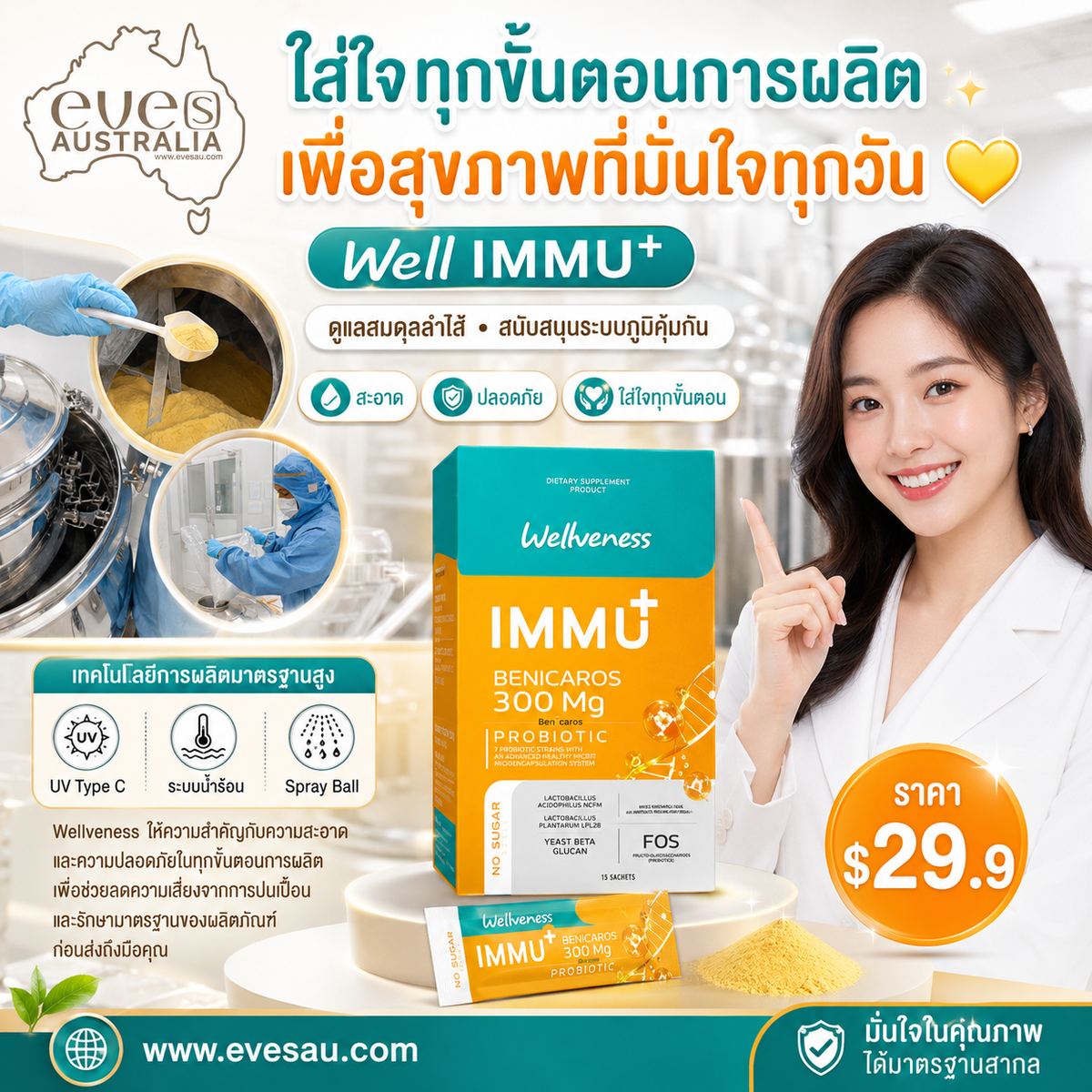 Well IMMU – ผลิตภัณฑ์เสริมอาหารโพรไบโอติก – ภาพสินค้า 7