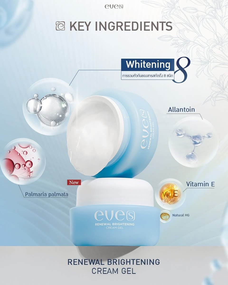 ชุดบำรุงผิวคุณแม่ 7 - 1 เซรั่มอีฟส์ /1 ครีมเจลฟ้า