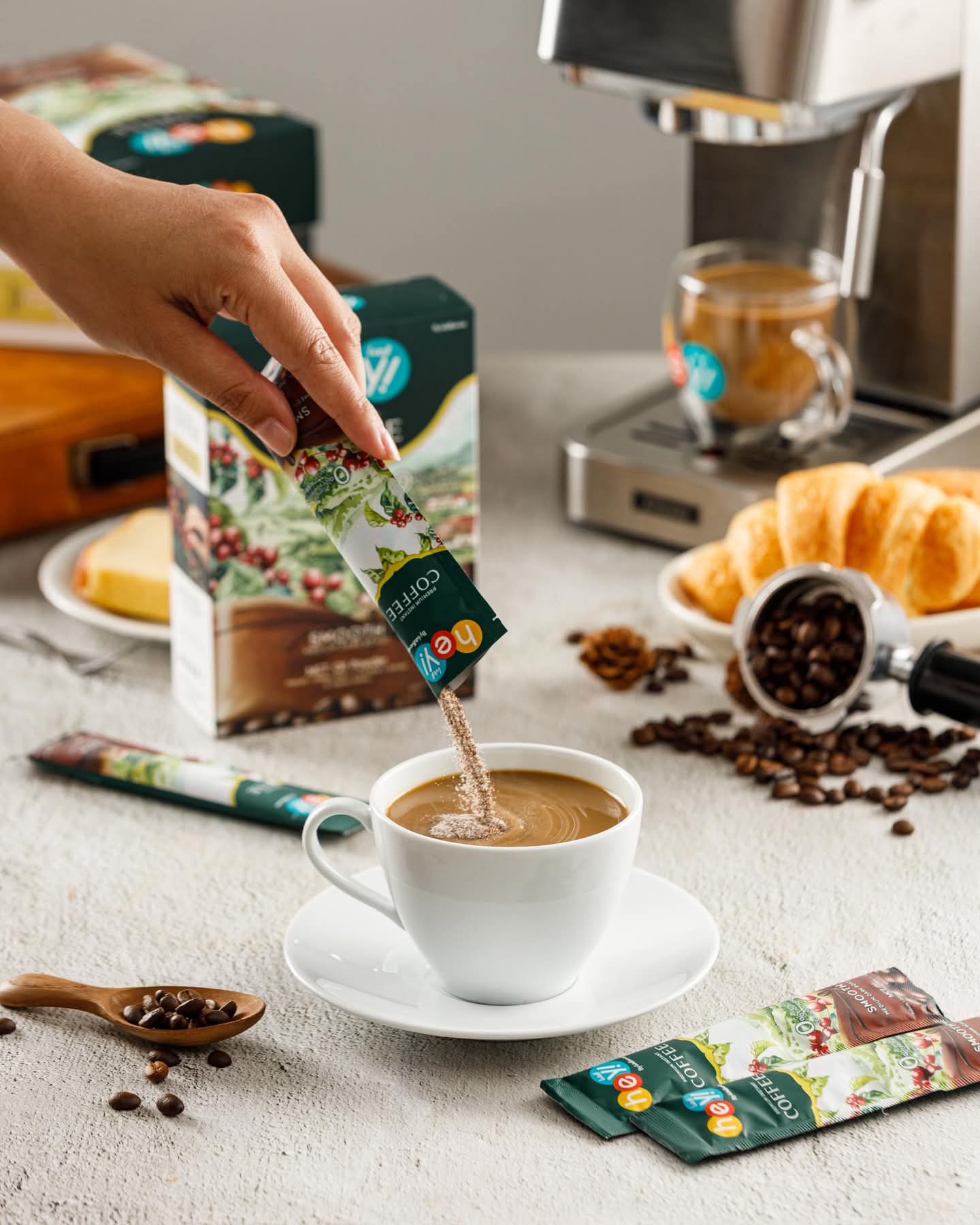 เวลคอฟฟี่ Hey! Well Coffee เวลวีเนส กาแฟเพื่อสุขภาพ กาแฟบล็อคเบรินส์ ไม่มีน้ำตาล ไม่มีครีมเทียม มีพรีไบโอติก