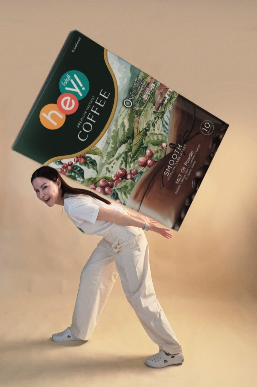 เวลคอฟฟี่ Hey! Well Coffee เวลวีเนส กาแฟเพื่อสุขภาพ กาแฟบล็อคเบรินส์ ไม่มีน้ำตาล ไม่มีครีมเทียม มีพรีไบโอติก