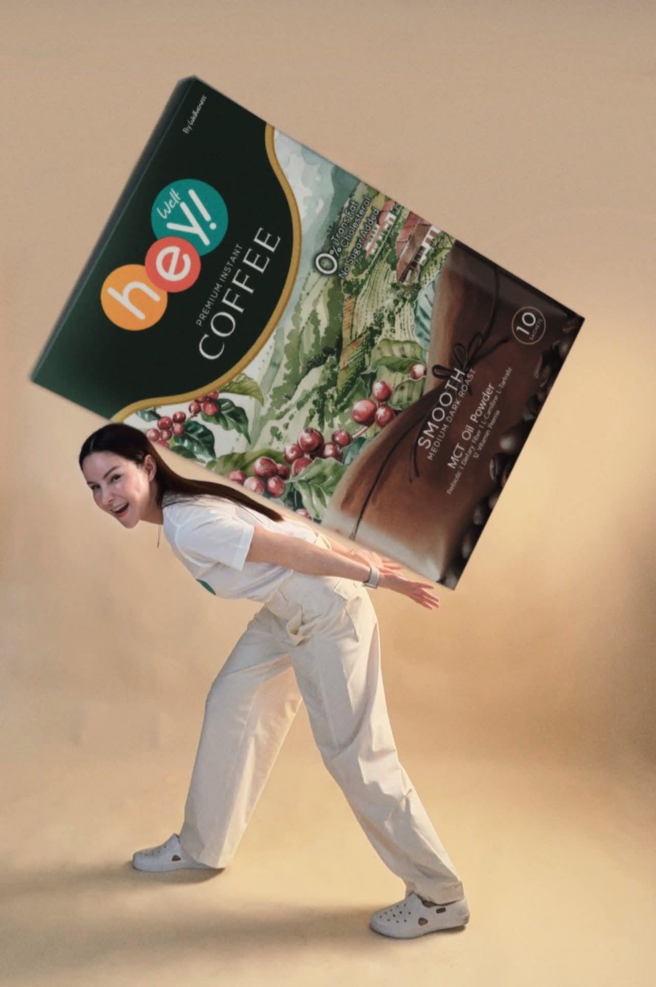 เวลคอฟฟี่ Hey! Well Coffee เวลวีเนส กาแฟเพื่อสุขภาพ กาแฟบล็อคเบรินส์ ไม่มีน้ำตาล ไม่มีครีมเทียม มีพรีไบโอติก