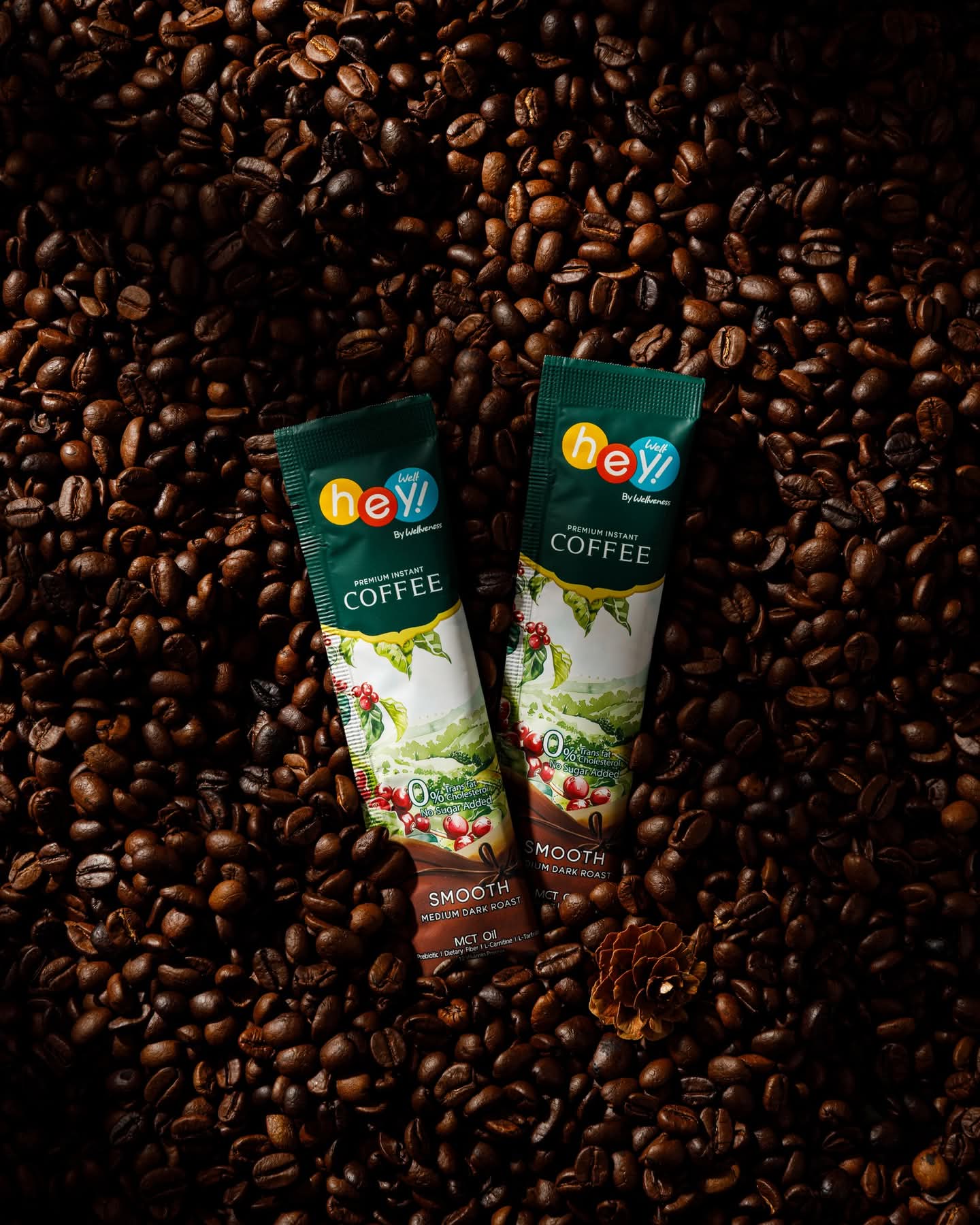 เวลคอฟฟี่ Hey! Well Coffee เวลวีเนส กาแฟเพื่อสุขภาพ กาแฟบล็อคเบรินส์ ไม่มีน้ำตาล ไม่มีครีมเทียม มีพรีไบโอติก