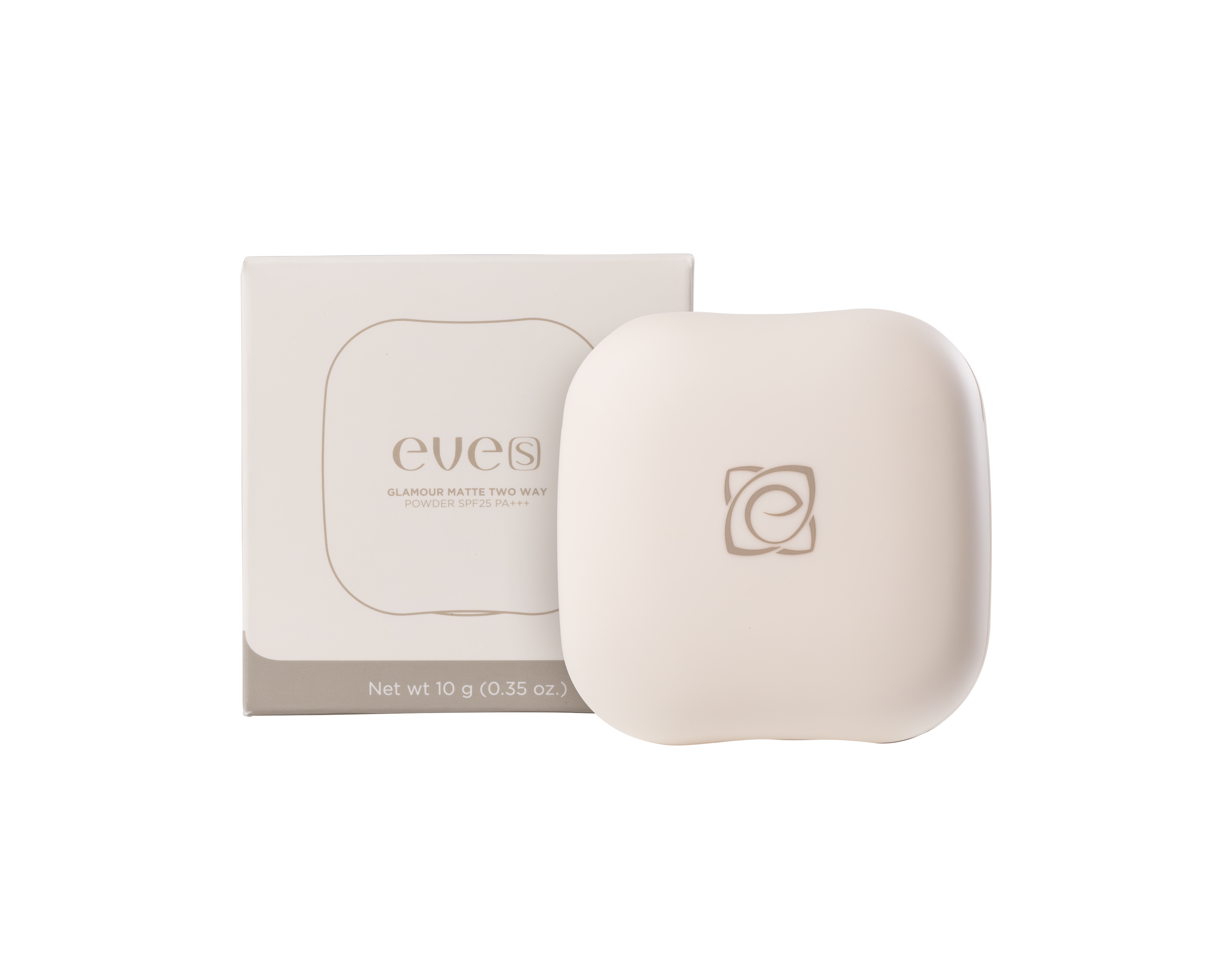 แป้งอีฟส์ใหม่  เบอร์2.        EVE'S GLAMOUR MATTE TWO WAY POWDER SPF 25 PA+++
สูตรคุมมัน 100% ปกปิด บางเบา