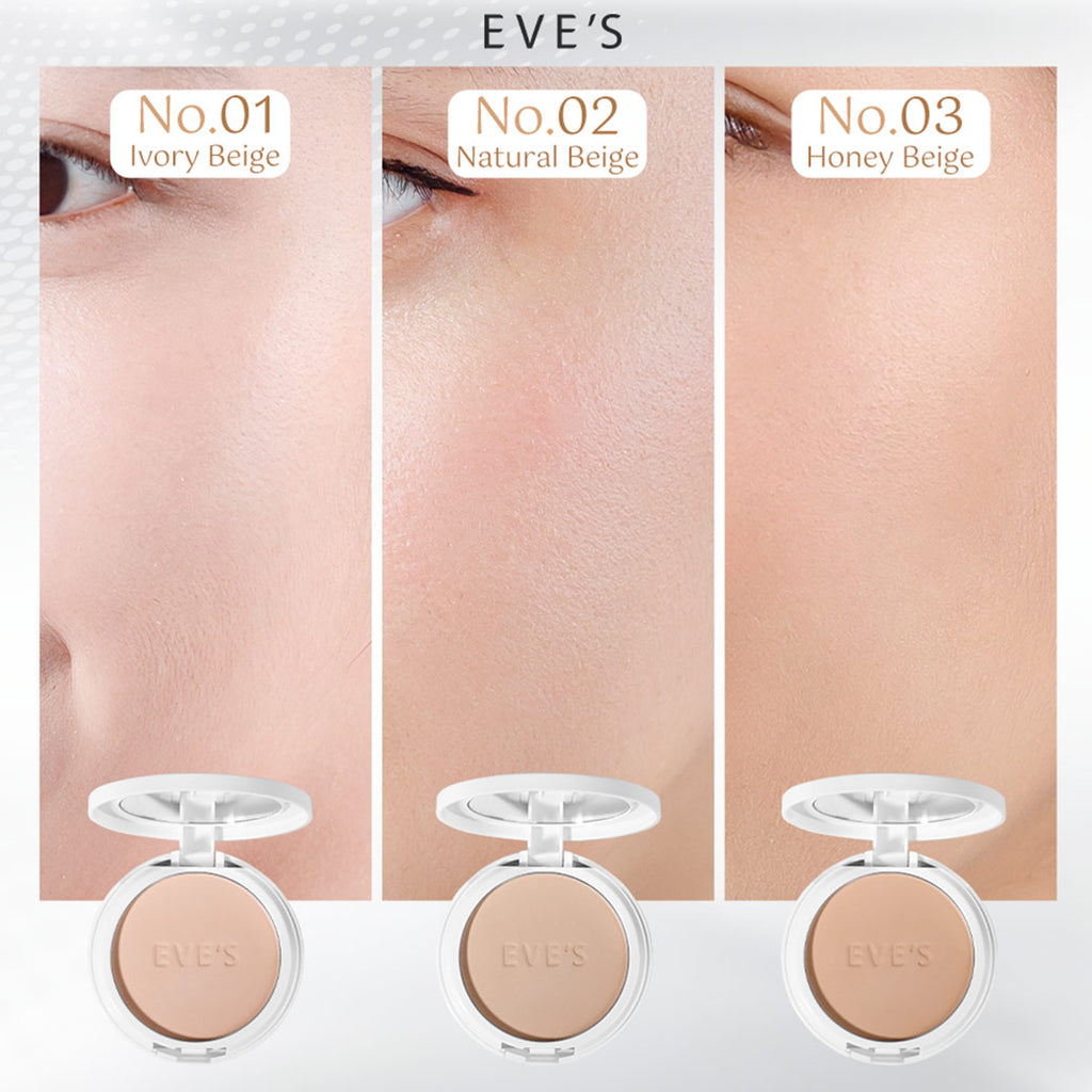 *มีแค่ เบอร์  3 นะค่ะ*** EVE'S GLAMOUR MATTE TWO WAY POWDER SPF 25 PA+++  แป้งอีฟส์ สูตรคุมมัน 100% ปกปิด บางเบา