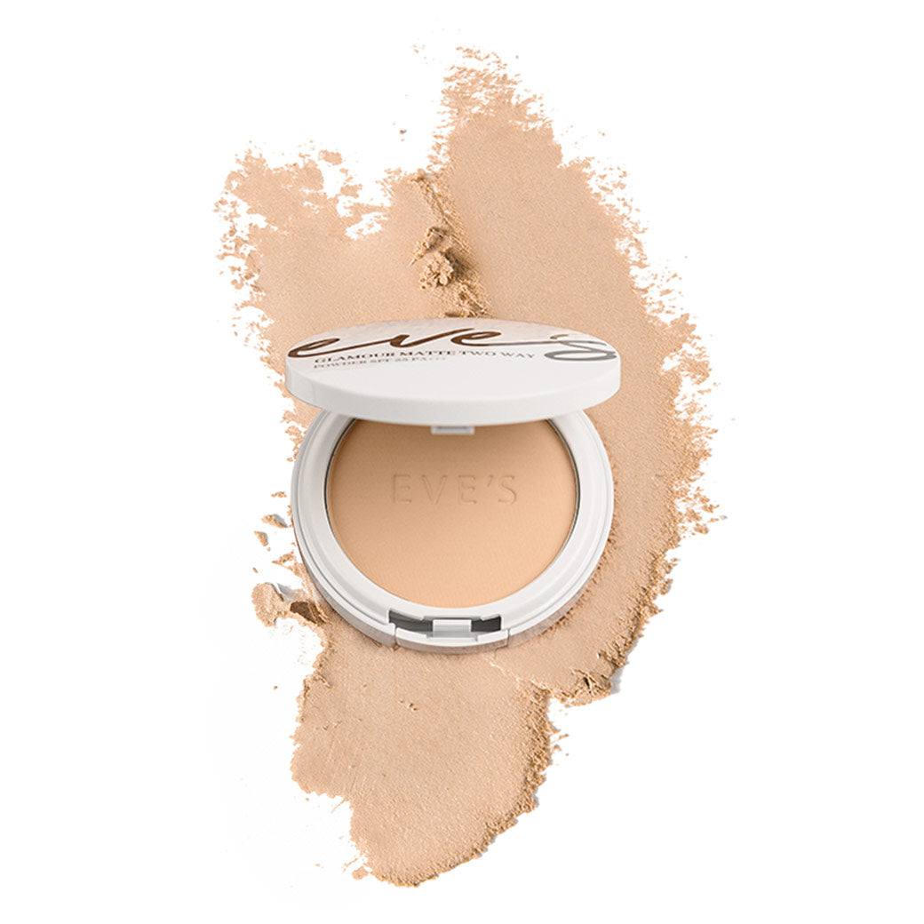 *มีแค่ เบอร์  3 นะค่ะ*** EVE'S GLAMOUR MATTE TWO WAY POWDER SPF 25 PA+++  แป้งอีฟส์ สูตรคุมมัน 100% ปกปิด บางเบา
